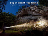 LED Headlamp Rechargeable 2 Packs - Super Bright Head Lamp with 5 Modes for Camping & Hiking Gear V1369-AZ3-W-22325