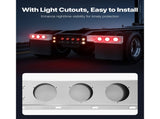 Stainless Steel Mud Flap Hangers with Light Cutouts, 2-1/2" Bolt Spacing, Spring Loaded V952-BKCDNBDJ212IW6KL0001V0