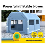 Giantz Inflatable Spray Booth 4X3M Car Paint Tent Filter System Blower SPRAY-BOOTH-4X3-BL