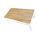 Sleek Natural Wood Rectangle Coffee Table V264-TAB-722C-WHE-NA-1