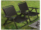 Black Portable Folding Chair - Outdoor Beach and Camping Recliner V888-ELOSUNG18322