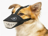 Dog Muzzle Shark Design Mesh Soft Muzzle for Small Medium Large Sized Dogs, Adjustable for No V1192-AZ-W-25162