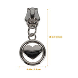 Jacket Zipper Replacement Slider Heart Shape Metal 10Pcs for Women V1366-AZ2-W-19206