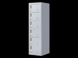 6-Door Locker for Office Gym Shed School Home Storage V63-832701