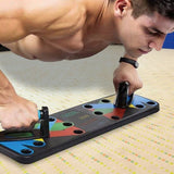 9 in 1 Push Up Board Yoga Bands Fitness Workout Train Gym Exercise Pushup Stand V63-832261