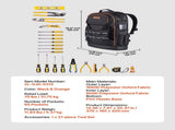 Tool Backpack with Tools, 65 Pockets, Heavy-duty Tools Storage Organizer Bags with Laptop V952-GJBB1416INCHDUXTA001V0