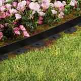 Green Fingers Garden Edging 5CM x 10M Border Support Landscape Edge Black X5 GE-PE-50-BK