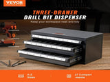 Drill Bit Cabinet, Three-Drawer Drill Bit Organizer Cabinet for A to Z, Steel Drill V952-ZTFPGJXADZSCZ52E8V0