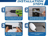 1Pcs Convex Mirror Acrylic Safety Security Traffic Corner Mirrors Adjustable Wide Angle View with V1192-AZ-W-0057