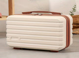 14 Inch Mini Makeup Case, Lightweight Cosmetic Travel Bag with Shoulder Strap & Zipper V1232-XSSNB007