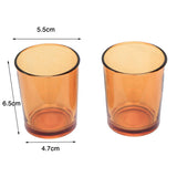40 Pack Orange Glass Votive Tealight Candle Holders House Party Centerpiece Xmas Wedding Decor Glass V382-ORCHX40