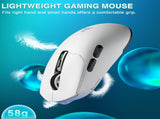 SOLAKAKA SM820 Wireless Gaming Mouse with RGB Charging Dock,24000 DPI Tri-Modes Wireless Mousewhite V1300-SM820-WHITE