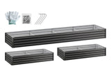 Green Fingers 2-in-1 Raised Garden Bed Kit Ergonomic 45cm Professional Depth 320cm Large Metal GARDEN-AG-45-16-FC2