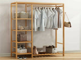 Open Wardrobe Clothes Rail Rack Hanging Garment Heavy Duty Organizer Coat Shelf V767-ZJJ217-G1