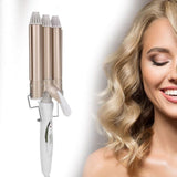 Hair Curler,3 Barrels Curling Iron Hairs Three Barrel Curling 1 Barrel Curler Wand,25Mm Hair V1366-AZ2-W-24458