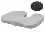 Grey Memory Foam Seat Cushion - 44 x 35 x 6 cm Polyester Chair Pad, Anti-slip bottom,Thickened V888-ELOSUNG56049-3