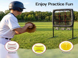 Everfit Baseball Pitching Net Training Target Softball Practice 9 Hole Black SN-B-007-BK