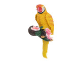 Parrot Sculpture Resin Bird Figurine Half Face Hanging Sculpture for Wall Tree Living Room Balcony V1294-YM0901-3111250017113