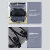Insulated Backpack Cooler Bag Large Capacity Waterproof for Picnic Camping Lunch Grill, Gray V1188-MS-325-1781