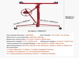 3353mm Drywall Lift, Heavy-Duty 68 kg Sheetrock Hoist with Adjustable Telescoping Arm, Lockable V952-SPSJJHS95FT18ZSYP001V0