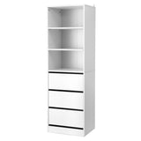Artiss 3 Chest of Drawers Tallboy Cabinet White FURNI-L-CDR-3D3S-WH-AB