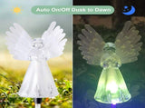 Solar Powered Angel for Cemetery Decorations,Outdoor Solar Garden Lights,Solar Angel Decorative V1366-AZ2-W-12377