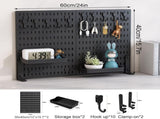 CARLA HOME 2 Pack Desk Pegboard Organizer Kit with Hooks, Tray & Mount Ideal for Office, Gaming V178-36280