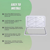 606 x 353mm White Boat Access Hatch Marine Deck Inspection Lid for Boat, Yacht & RV Use V63-952881