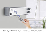 Dual Lines Retractable Clothesline Clothes Drying Line for Indoor Hotel Home Balcony BathroomSilver V1294-YM0901-3117200027811