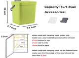 Small Plastic Trash Can, Hanging Small Trash Can with Lid Under Sink for Kitchen, Food Waste Bin for V1259-DP01-A-2074