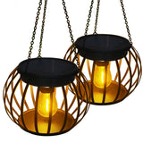 Solar Outdoor Lights Upgraded Hanging Solar Lantern Metal Solar Lights Outdoor Waterproof Lanterns V1192-AZ-W-16260