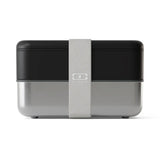 Monbento Mb Sense Original The Two-Tier Metal Food Container Sense Original - Black Oynx V398-MO-70460002