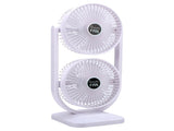 Dual Head Desk Fan USB Rechargeable 3 Speed Portable Electric Floor Fan for Home Office Dorm Travel V1294-YM0901-3113260000711