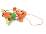 Swing Animal Hanging Teddy Dog Cartoon Garden Decoration Pendant Style Resin Statue CraftsBrown V1294-YM0901-3111210157611