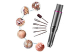 Electric Manicure Tools Kit File Machine Cordless Nail Drill Trimmer Nail Grind Trim Polish-Gray V1263-JX-7476-1