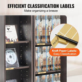 VEVOR Media Storage Cabinet, DVD Cabinet with Doors and Shelves, CD Storage Holds up to 576 CDs, V952-DVDCDCCJLDS1BWRMWV0