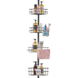 42" to 114" High Shower Corner Caddy Tension Pole Rust-Proof Tension Pole V952-SCTPBXGFXHDSPVSM7V0