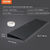 VEVOR 3 cm Rise Cuttable Threshold Ramp for Sweeping Robot, 90 cm Wide Natural Rubber Wheelchair V952-SXSNLYPDGB135J8Z1V0