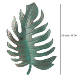 Wall Hanging Iron Simulated Blue Leaf Ornament Art Craft for Home Interior Wall Decoration V1294-YM0901-3115200055111