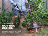 PLANTCRAFT Electric Rotary Hoe Garden Tiller Soil Cultivator, Adjustable Depth, 6 Tines V219-TLRELEPCET5A