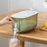 Green 4 Liter Refrigerator Cold Drink Dispenser, Juice & Fruit Infuser Water Pitcher, Spigot V888-ELOSUNG13405