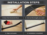 2 Pcs 0.7" Rise Threshold Ramps for Doorways Self Adhesive Ramps for Door Adjustable Cuttable V1258-DP02-C-2844