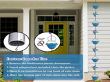7.87FT Rain Chain, Hummingbird Rain Chains for Outside, Copper Rain Chain Bell with 7 Cups, V1192-AZ-W-3610