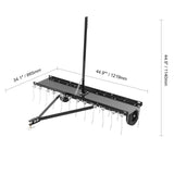 Tow Behind Dethatcher, 1219mm Tow Dethatcher with 24 Spring Steel Tines, Lawn Dethatcher Rake for V952-QXSCJ48QYGLJ9DV44V0