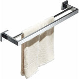 Bathroom Wall Mounted Towel Rack, Double Towel Bar, Chrome Mirror Polished, 60Cm V1188-MS-227-1042