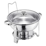 VEVOR 5 Qt 2 Pack Round Chafing Dish Buffet Set Full-Size Pan Stainless Steel V952-YXBLSTGK2JTYN0BW5V0