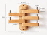 Oak Coat Rack, Wooden Wall Mounted Coat Rack for Entryway, Living Room, Bedroom, Bathroom V1237-ZY-203-0098