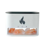 White Himalayan Salt Flame Aroma Diffuser - 250ml Ultrasonic Humidifier with 7-Color LED Light for V888-ELOSUNG15730