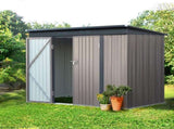 Giantz Garden Shed 2.31x1.31M Sheds Outdoor Storage Tool Metal Workshop Shelter Double Door SHED-FLAT-4X8-BR-ABC