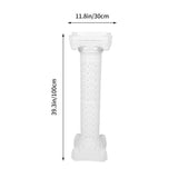 Sturdy Plastic Roman Pillar Vase White for Wedding Decoration V1370-AZ4-16867